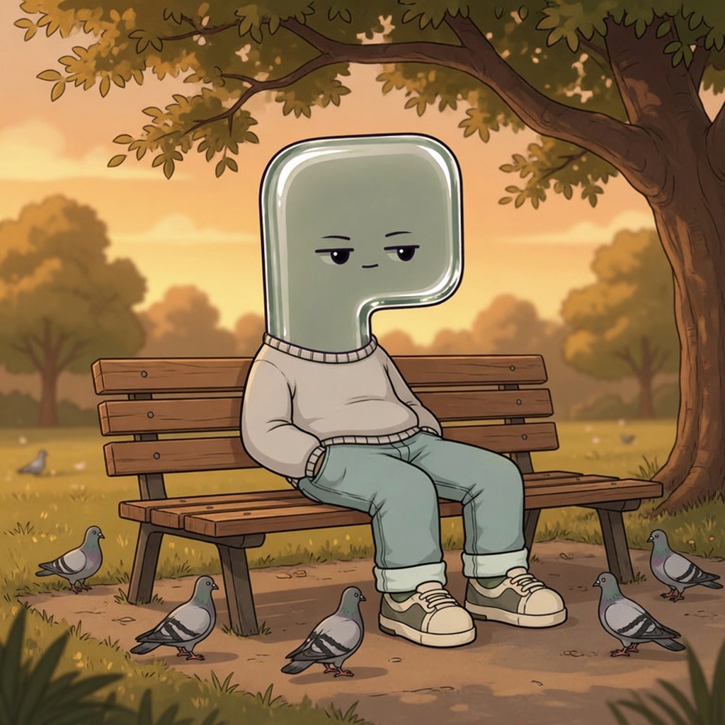 PonsGuy on a park bench